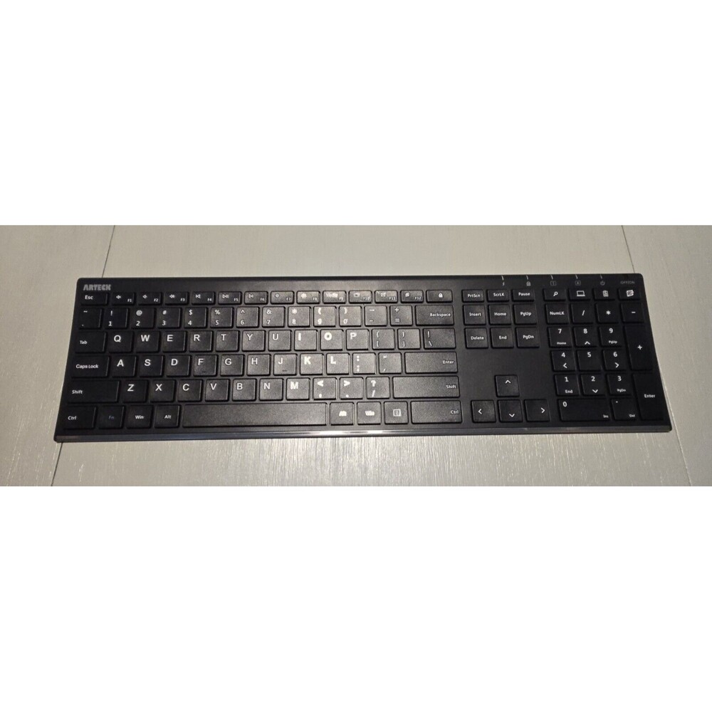Slim Keyboard Arteck HW192 Wireless Full Size Ultra Compact No Dongle Receiver